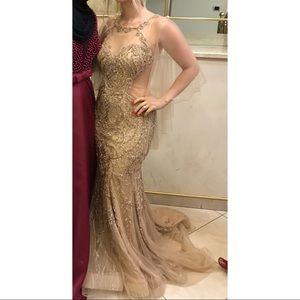 Jovani Couture Gold Dress